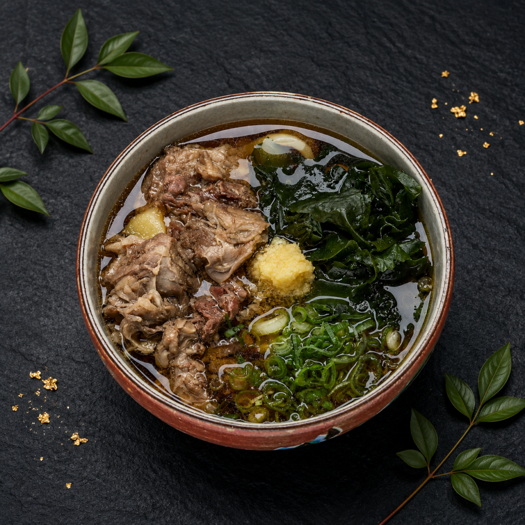 Niku Udon – Rindfleisch-Udon mit Wakame